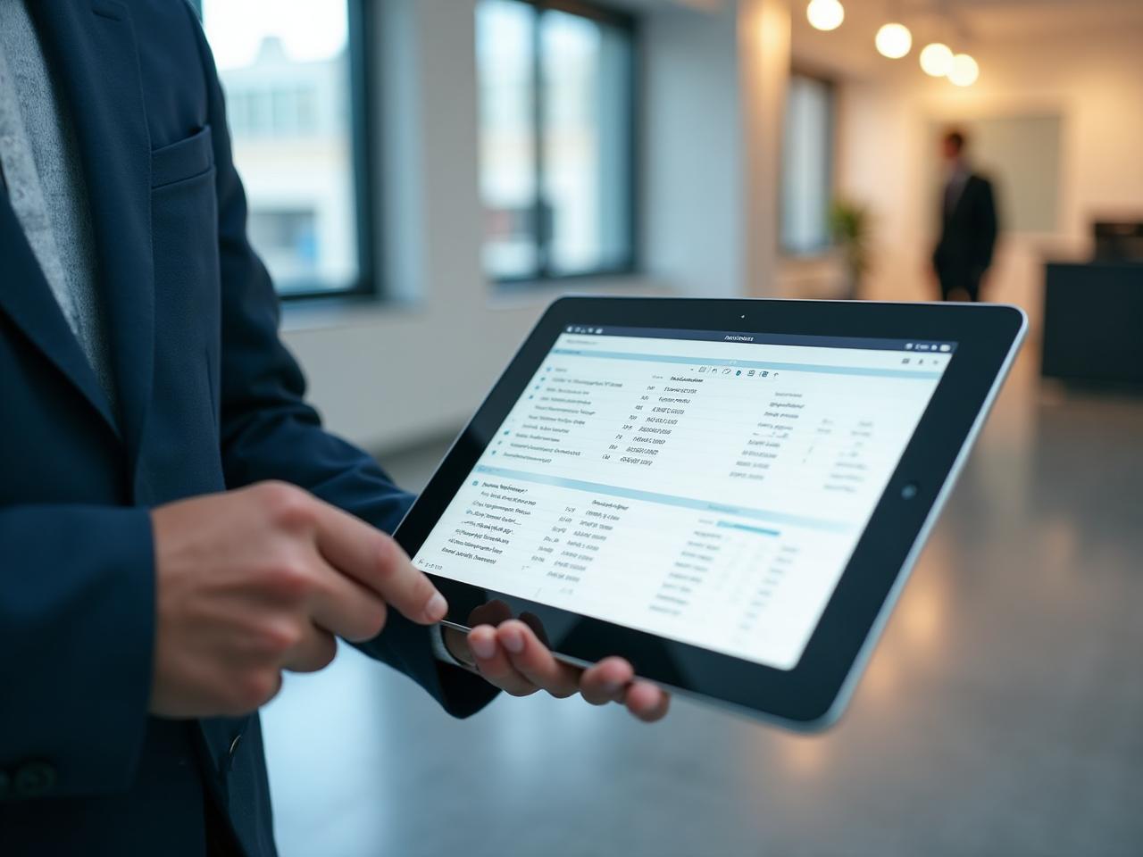 Digitale Dokumentenverwaltung auf Tablet